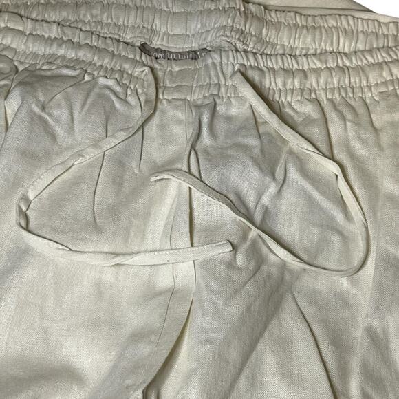NWT Woman‎ Within Plus Size White Jogger Pull On Pants 26W Tall Linen Stretch - Picture 5 of 7